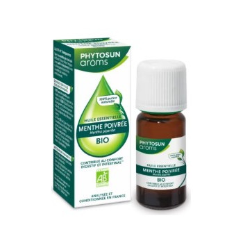 Huile Essentielle Menthe Poivrée Bio 10ml Phytosun Arôms