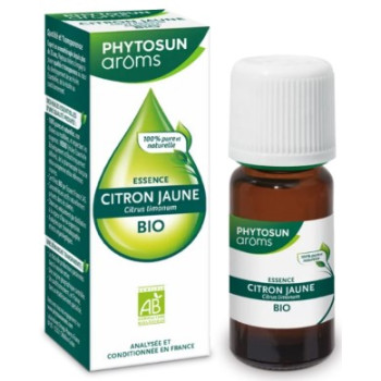 Essence de Citron Jaune Bio 10ml Phytosun Arôms
