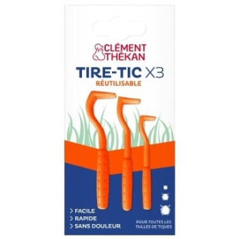 Tire Tic Crochet Anti-Tiques Réutilisable x3 tailles Clément Thékan