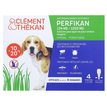 Perfikan Chiens Moyens 134mg/1200mg x4 pipettes Clément Thékan