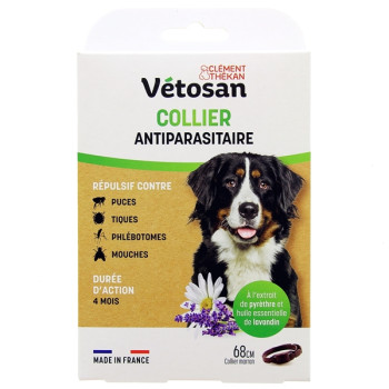 Vétosan Collier Répulsif Chien 68cm Clément Thékan