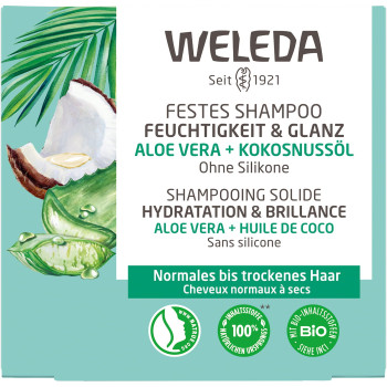 Shampooing Solide Hydratation & Brillance 50g Weleda