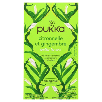 Infusion Citronnelle Gingembre Bio x20 sachets Pukka