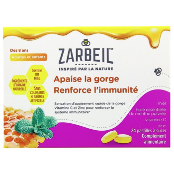 Gorge et Immunité x24 pastilles Zarbeil