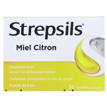 Strepsils Pastilles Miel Citron x36