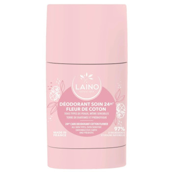 Déodorant Soin 24h Fleur de Coton Stick 60g Laino