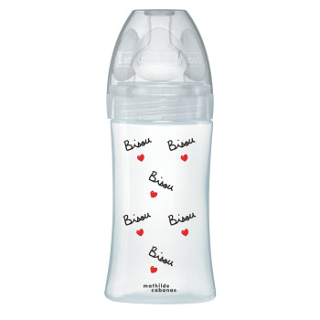 Biberon anti-colique Tétine plate Débit 2 Mathilde Cabanas 270ml Dodie