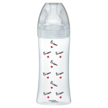 Biberon anti-colique Tétine plate Débit 3 Mathilde Cabanas 330ml Dodie