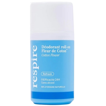 Déodorant Roll-on Fleur de coton 24h 50ml Respire