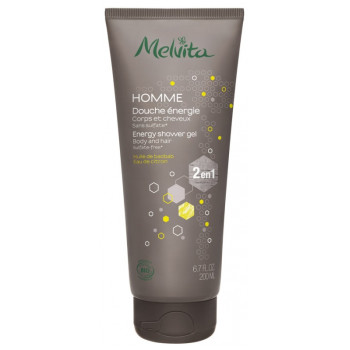 Homme Douche Énergie 2en1 Corps et Cheveux Bio 200ml Melvita