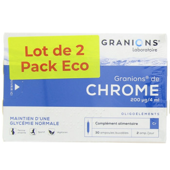 Granions de Chrome 200ug 2x30 ampoules