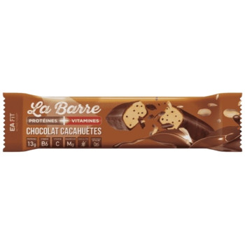 La Barre Protéines + Vitamines Chocolat Cacahuètes 49g Eafit