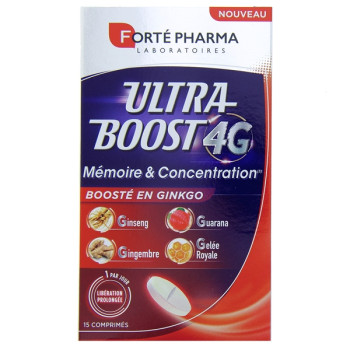 Ultra boost 4G Mémoire & Concentration x15cpr Forté Pharma