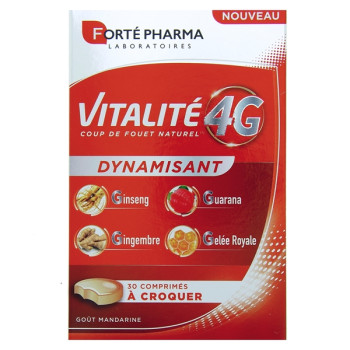 Vitalité 4G Dynamisant x30cpr à croquer Forté Pharma