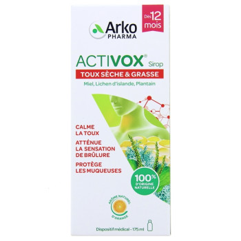 Activox Sirop Toux Sèche & Grasse 175ml Arkopharma