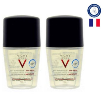 Anti-transpirant Bille Anti-traces 48h 2x50ml Vichy Homme