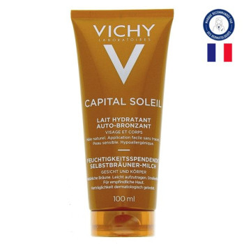 Capital Soleil Lait Hydratant Auto-Bronzant Visage et Corps 100ml Vichy