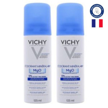 Déodorant Aérosol Minéral MgO 48h 2x125ml Vichy