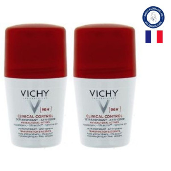 Détranspirant Anti-odeur Clinical Control 96h 2x50ml Vichy