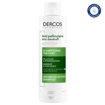 Dercos Anti Pelliculaire Sensitive Shampooing Traitant 200ml Vichy