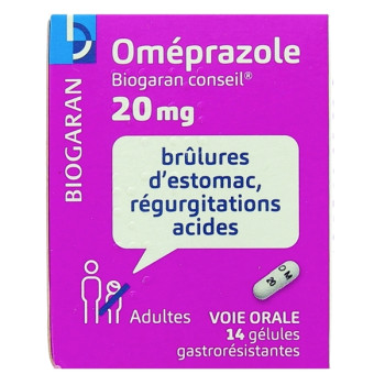 Omeprazole Biogaran 20mg 14gélules
