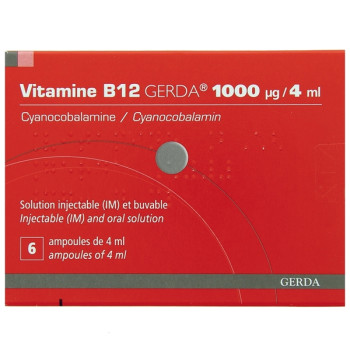 Vitamine B12 Gerda 1000µg x6 amp