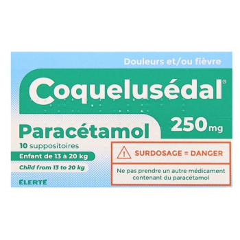 Coquelusedal Paracétamol 250mg 10suppositoires