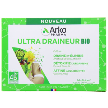 Arkofluides Ultra Draineur Bio x30 ampoules Arkopharma