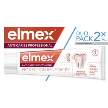 Anti-Caries Professional Dentifrice Protection Renforcée Duo-Pack 2x75ml Elmex