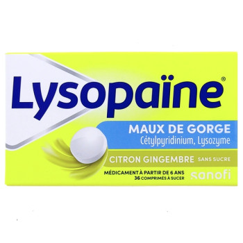 Lysopaine Citron Gingembre x36