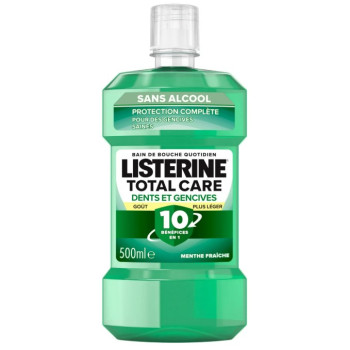 Listerine Total Care Dents & Gencives Goût Plus Léger Bain de Bouche 500ml