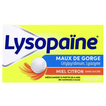 Lysopaïne Miel Citron x36cpr