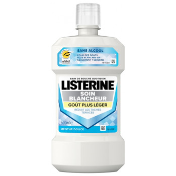Listerine Soin Blancheur Goût Plus Léger Bain de Bouche 500ml