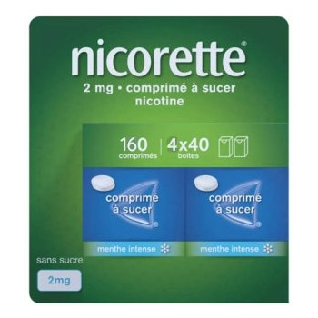 Nicorette 2mg Menthe Intense x160 comprimés à sucer