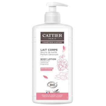 Lait Corps Nourrissant Karité Géranium Bio 500ml Cattier