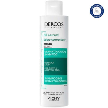 Dercos Sébo-Correcteur Shampooing Cheveux Gras 200ml Vichy