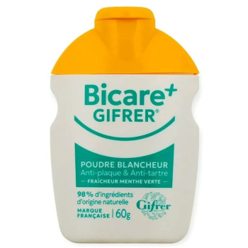 Bicare+ Gifrer Poudre Blancheur Fraîcheur Menthe Fraîche 60g