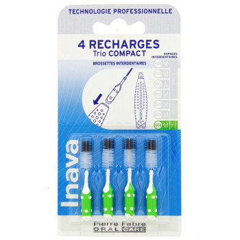 Trio Compact Recharges Brossettes Interdentaires Vert x4 Inava