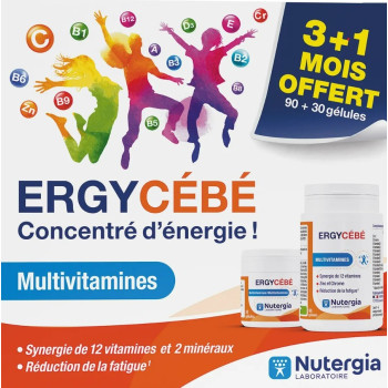 Ergycébé x90 gélules + 30 gélules offertes Nutergia