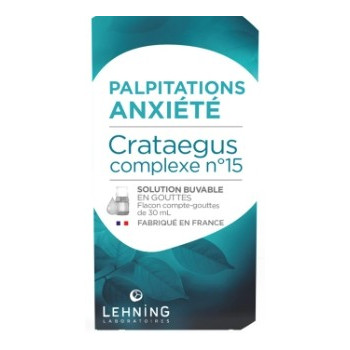 Crataegus n°15 Palpitation Anxiété Gouttes 30ml Lehning