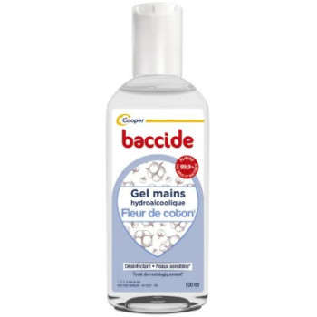 Baccide Gel Mains Hydroalcoolique Fleur de Coton Peaux Sensibles 100ml