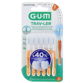 Brossettes interdentaires Trav-Ler 0,9mm x6 Gum