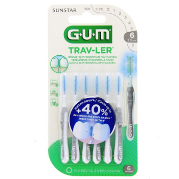 Brossettes interdentaires Trav-Ler 2,0mm x6 Gum