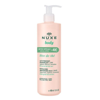 Rêve de Thé Lait Hydratant Ressourçant 24h 400ml Offre Spéciale Nuxe