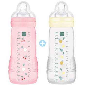 Easy Active 2ème âge Biberons Berry + Pearl 2x330ml MAM