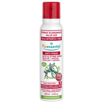Anti-Pique Spray Répulsif + Apaisant Bio 200ml Puressentiel