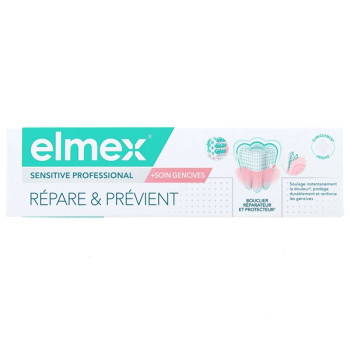 Sensitive Professional + Soin Gencive Dentifrice Répare & Prévient 75ml Elmex