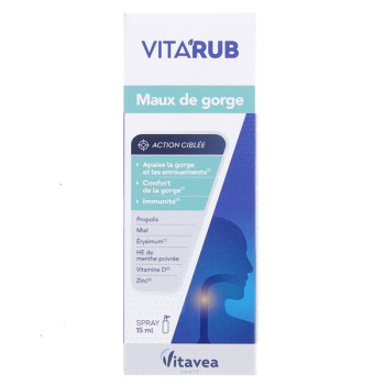 Vita'Rub Maux de Gorge Spray 15ml Vitavea