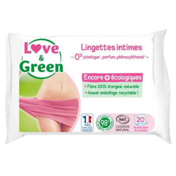 Lingettes Intimes x20 Love & Green