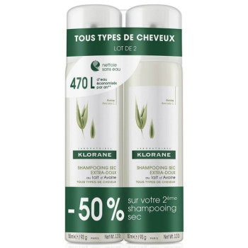 Shampooing Sec Avoine Spray 2x150ml Klorane
